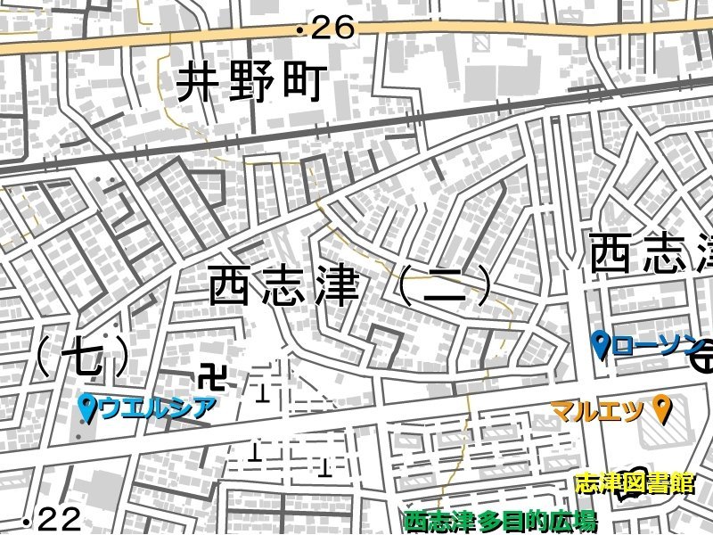 西志津２丁目駐車場Map